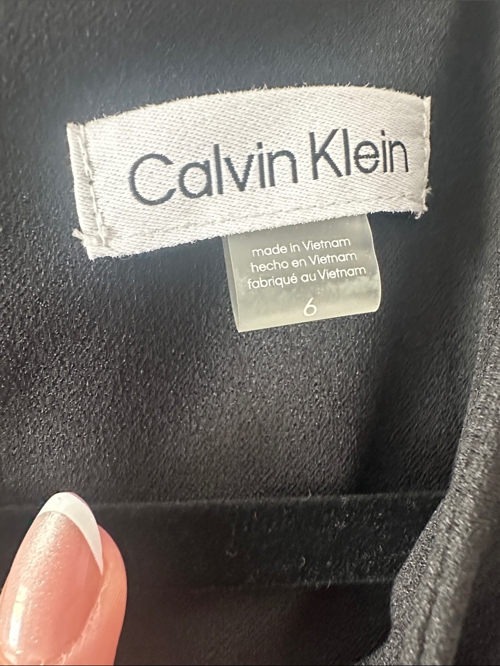 Calvin Klein Sheath Dress with white Bow over the shoulder - Picture 5 of 5